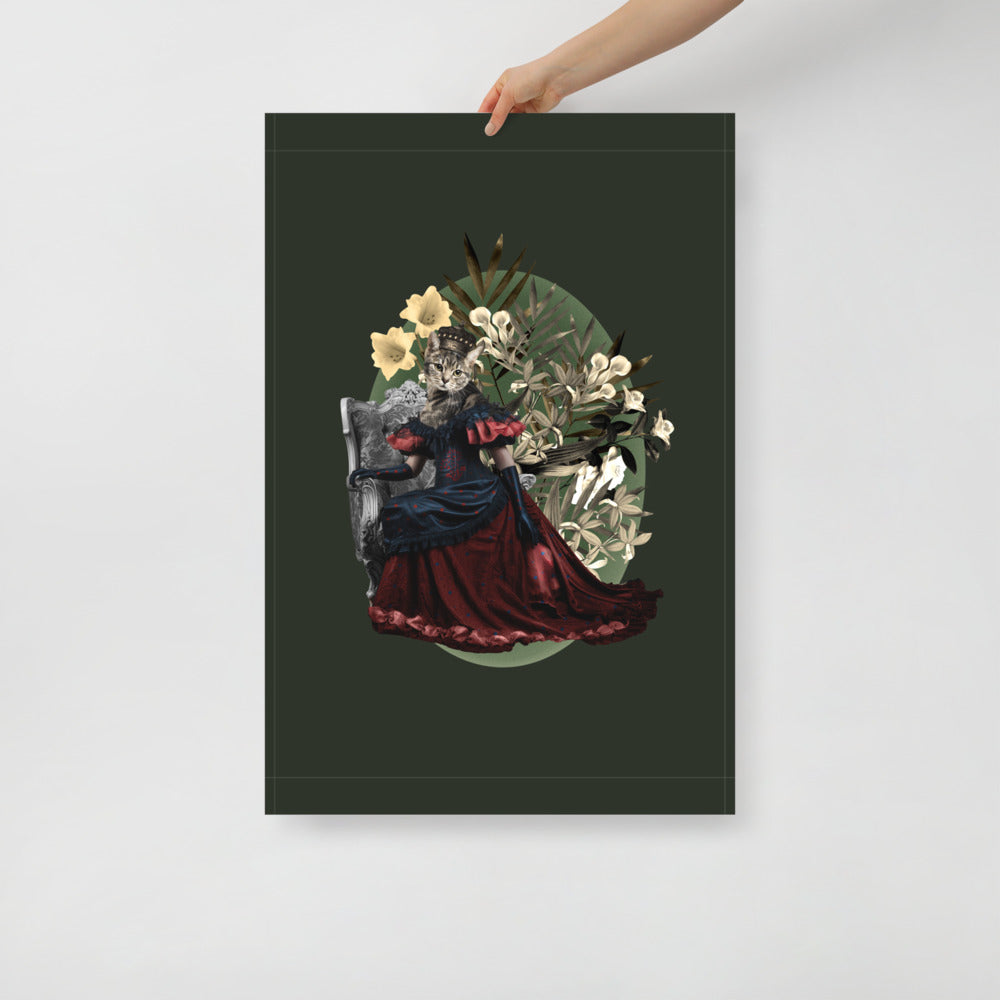 Cat Queen Mörkgrön | Veska 24×36