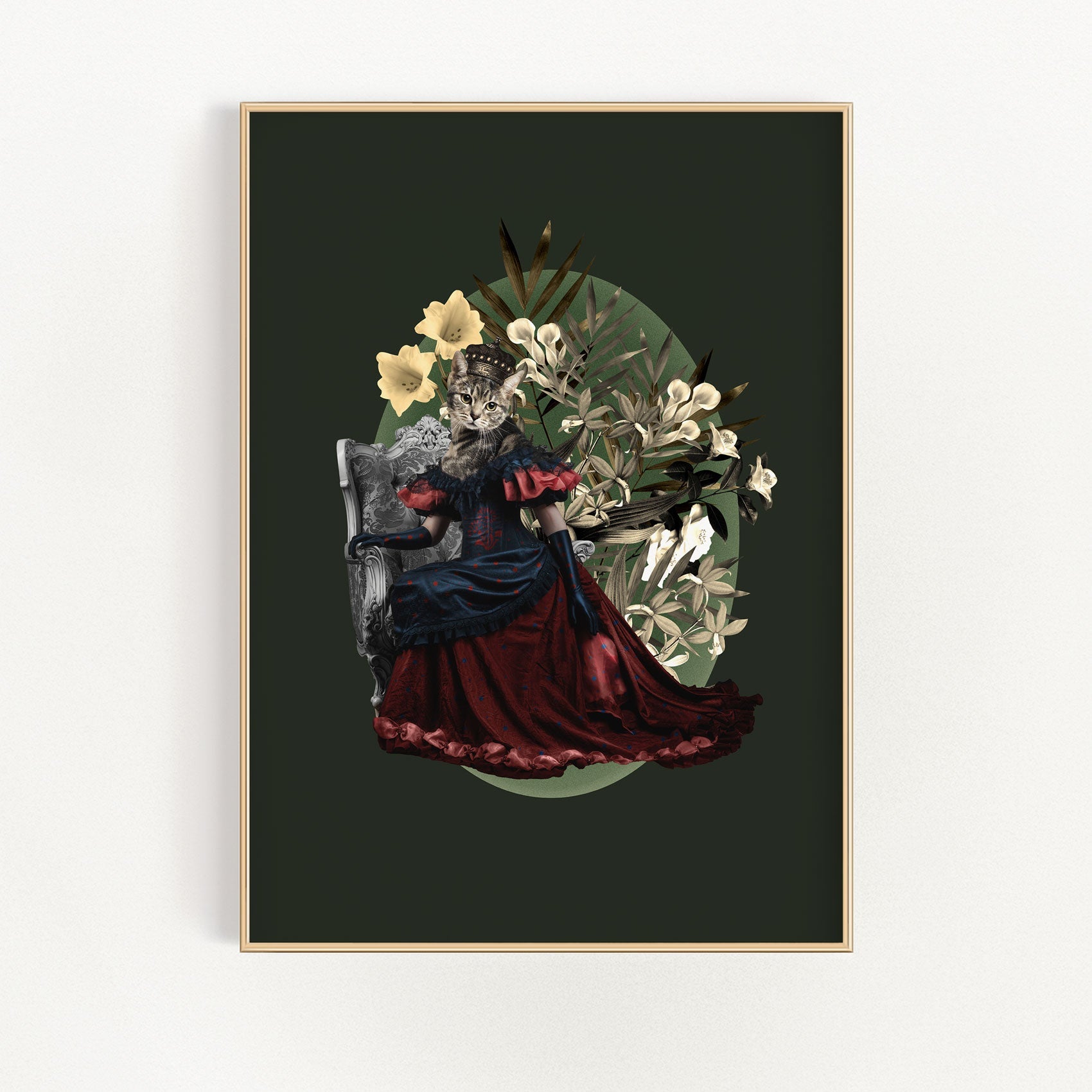 Cat Queen Mörkgrön | Veska 12×16