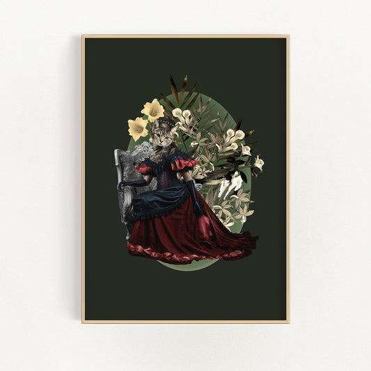Cat Queen Mörkgrön | Veska 12×16