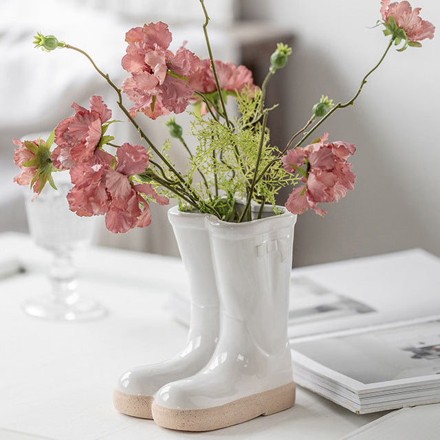 Charmig & Modern - Keramisk vas i bootsform | Veska Vit