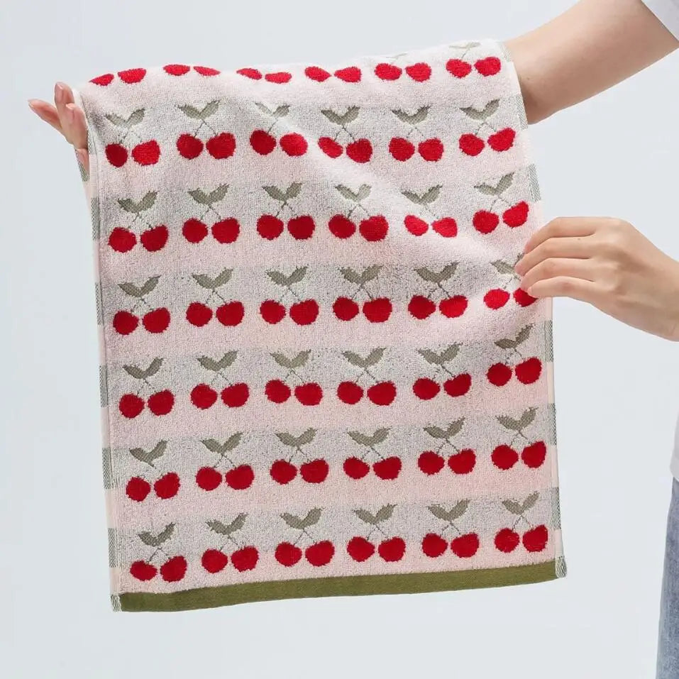 Cherry Cotton Handduk | Veska Röd