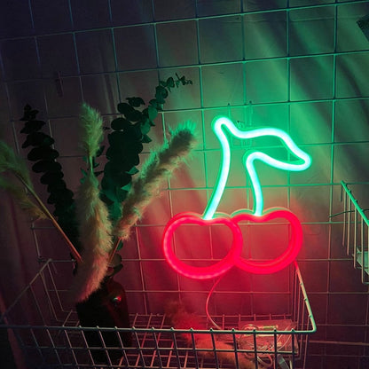 Cherry LED Neon Skylt | Veska