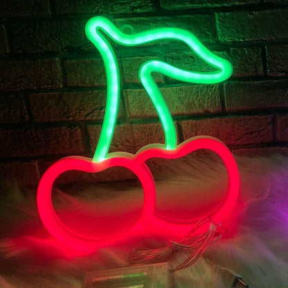 Cherry LED Neon Skylt | Veska