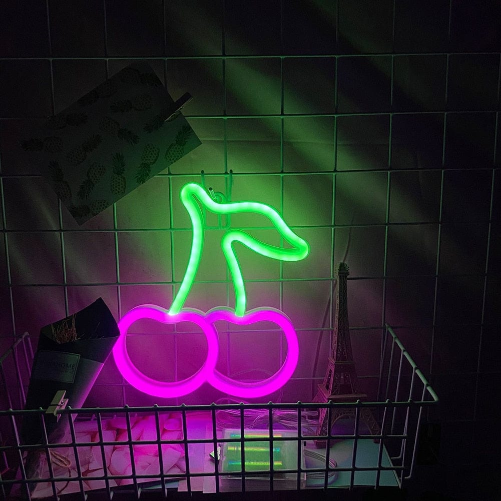 Cherry LED Neon Skylt | Veska