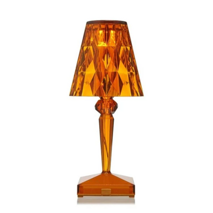 Chic bordslampa med kristalldesign - CrystalLuxe | Veska Orange