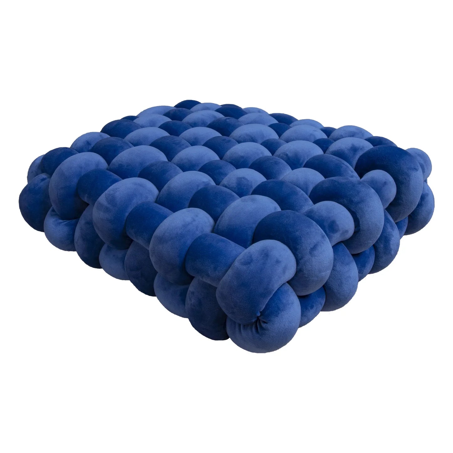 Chunky Woven Knot Cushion | Veska blå 30x33x12CM