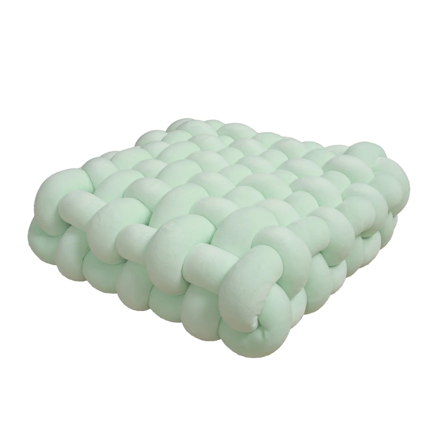 Chunky Woven Knot Cushion | Veska Ljusgrön 30x33x12CM