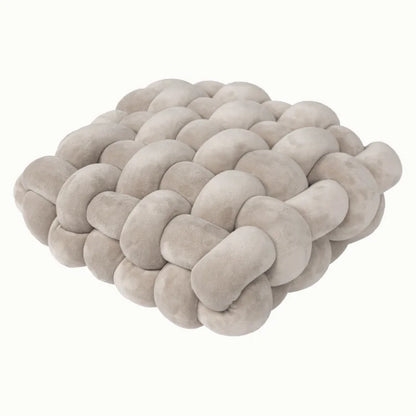 Chunky Woven Knot Cushion | Veska persisk grå 30x33x12CM