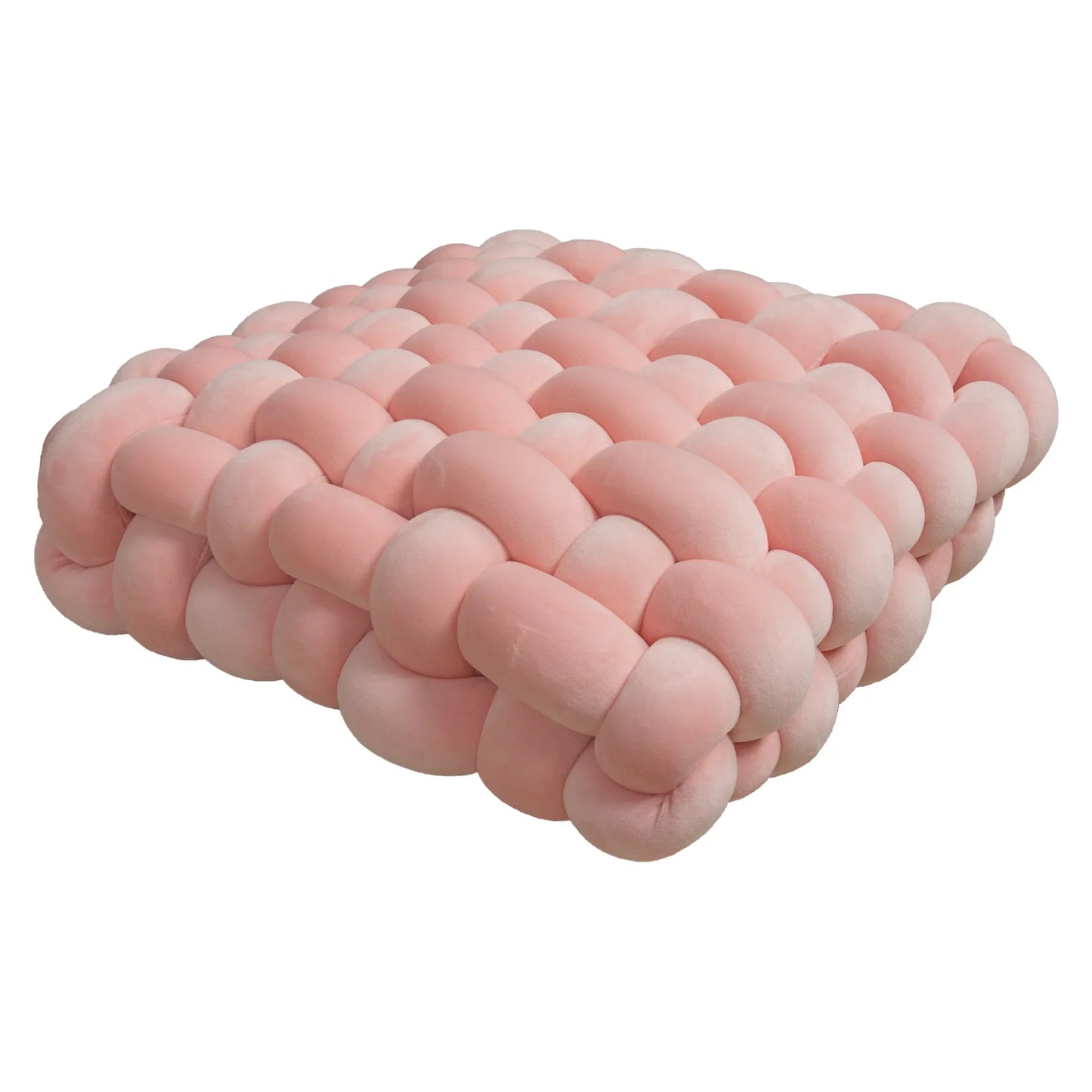 Chunky Woven Knot Cushion | Veska rosa 30x33x12CM