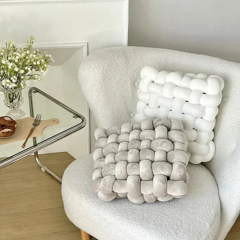 Chunky Woven Knot Cushion | Veska