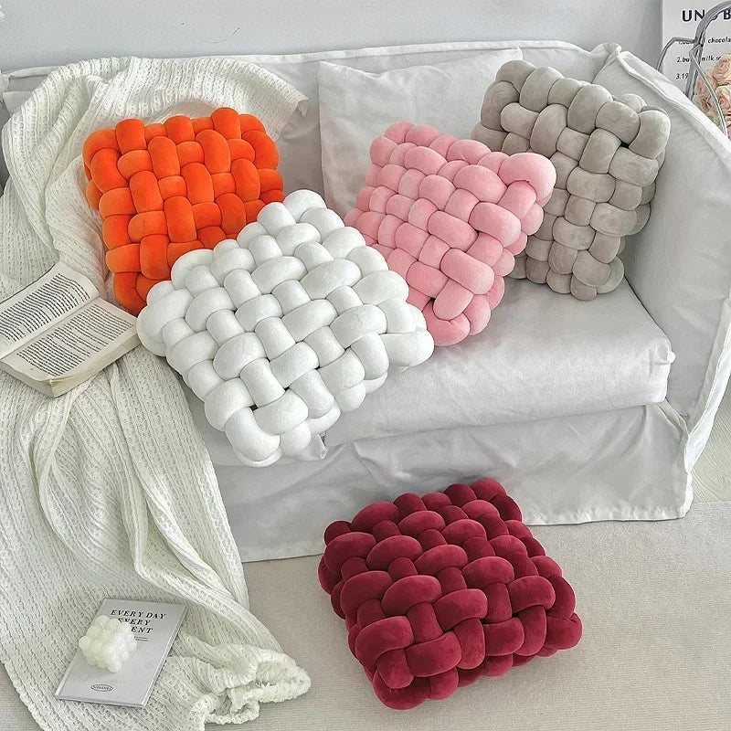 Chunky Woven Knot Cushion | Veska