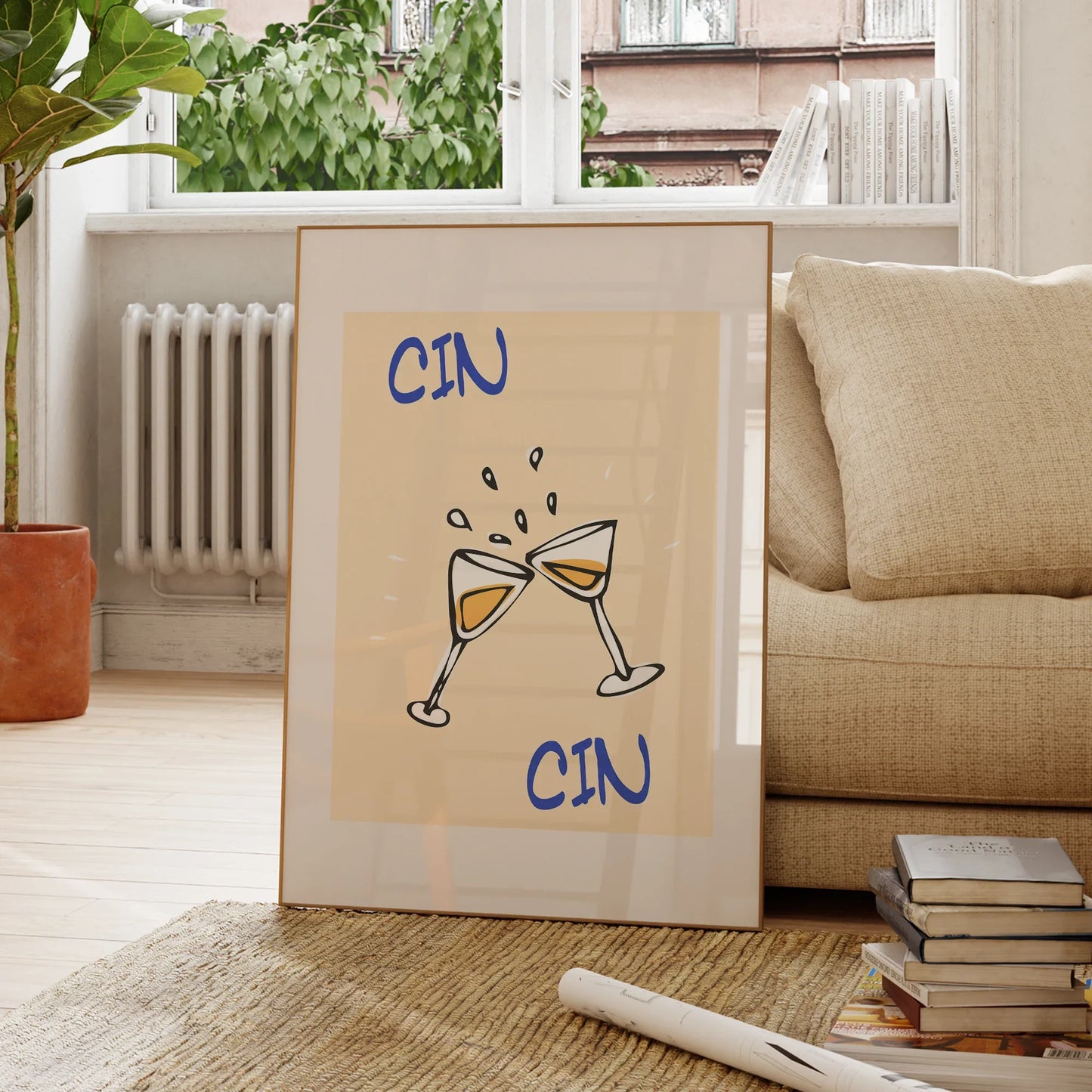 Cin Cin Väggkonst – Retro Modern Cocktail Dekor | Veska