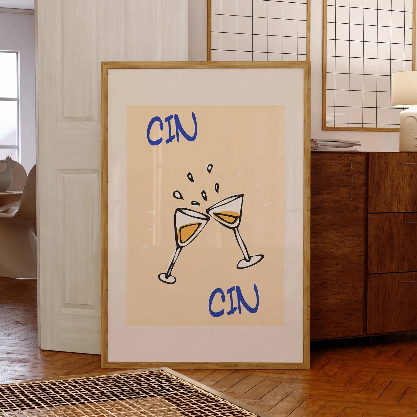 Cin Cin Väggkonst – Retro Modern Cocktail Dekor | Veska