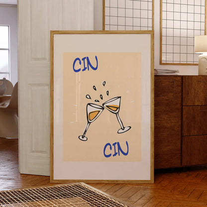 Cin Cin Väggkonst – Retro Modern Cocktail Dekor | Veska