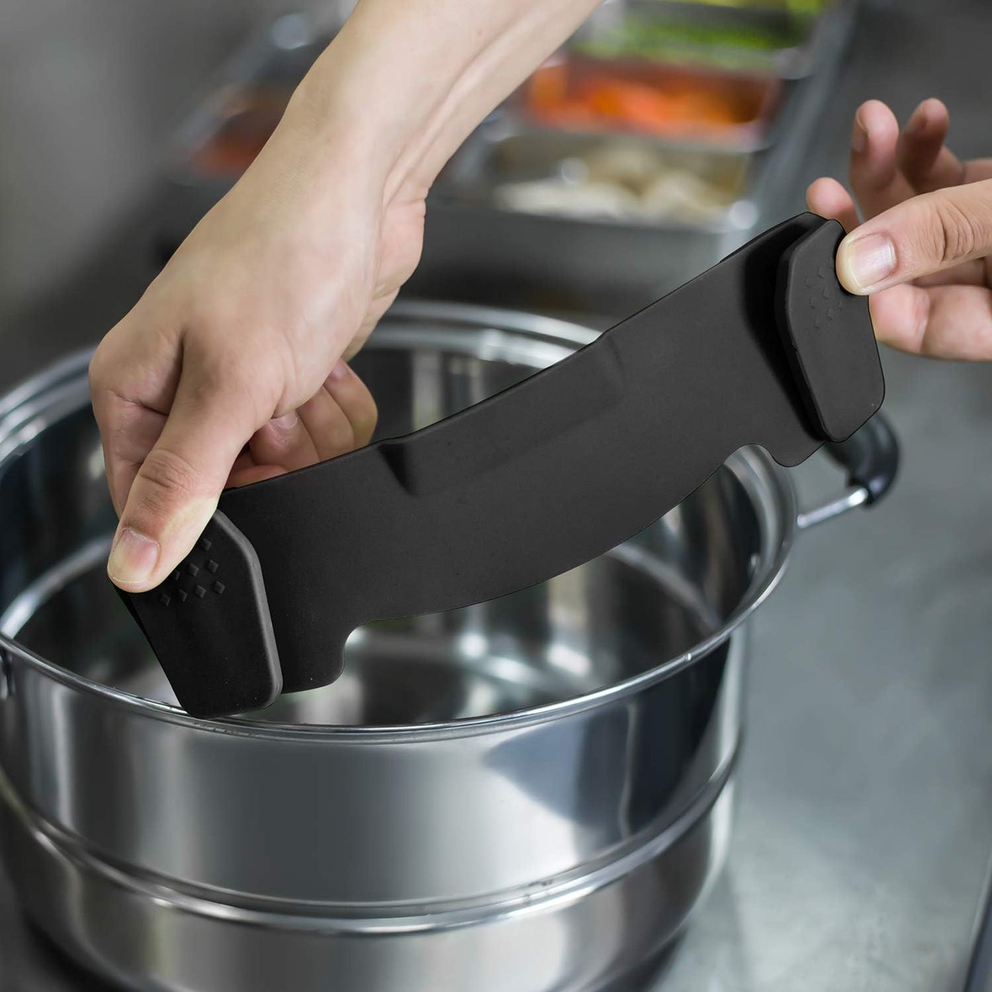 Clip-On-Screen Silikon för alla kastruller och pannor | Veska