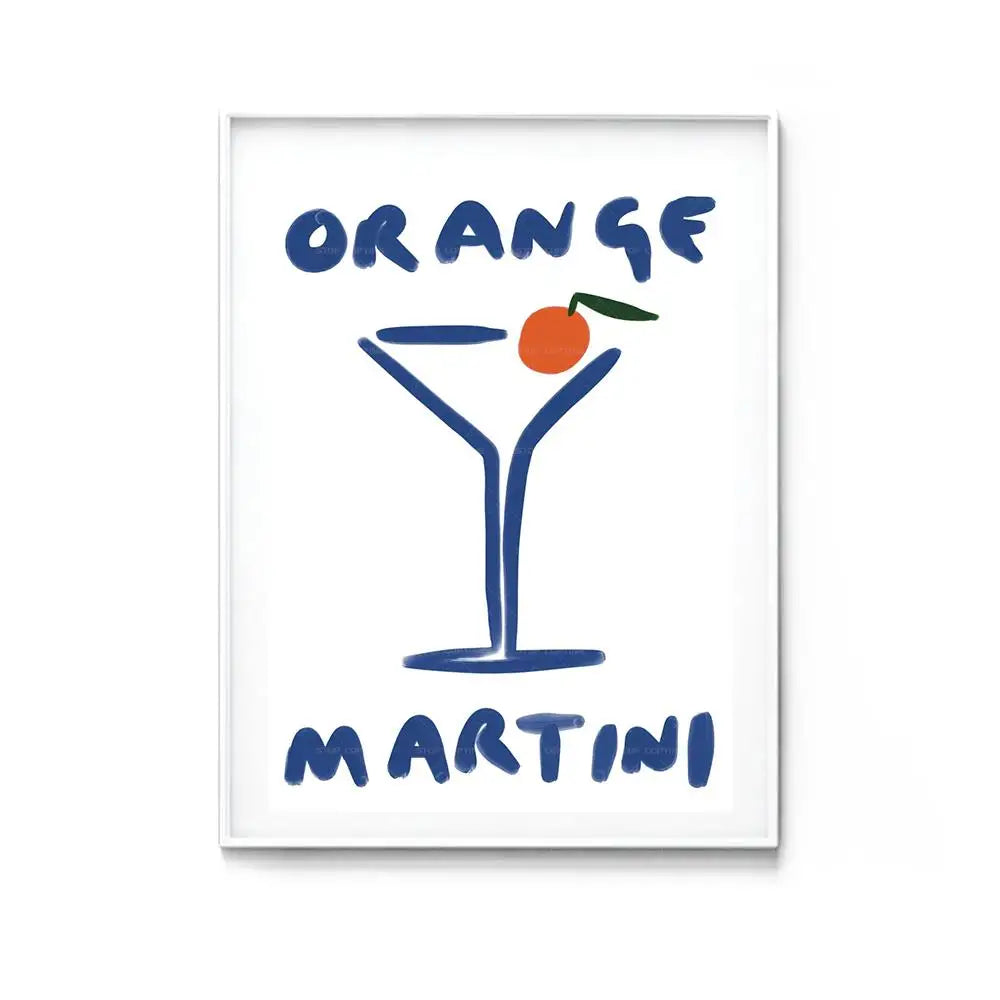 Cocktail Hour Väggkonst | Veska Orange Martini