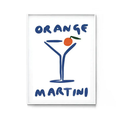 Cocktail Hour Väggkonst | Veska Orange Martini