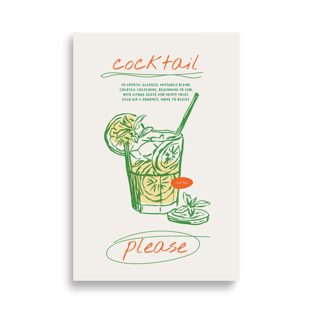 Cocktail Please | Veska 61×91 cm