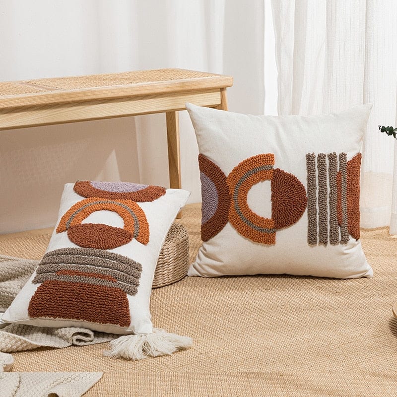Coffee Boho Tufted Kuddöverdrag | Veska