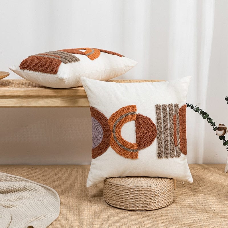 Coffee Boho Tufted Kuddöverdrag | Veska