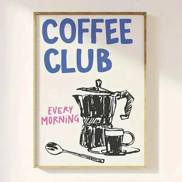 Coffee Club Vägghängd Konst | Veska G2623-1