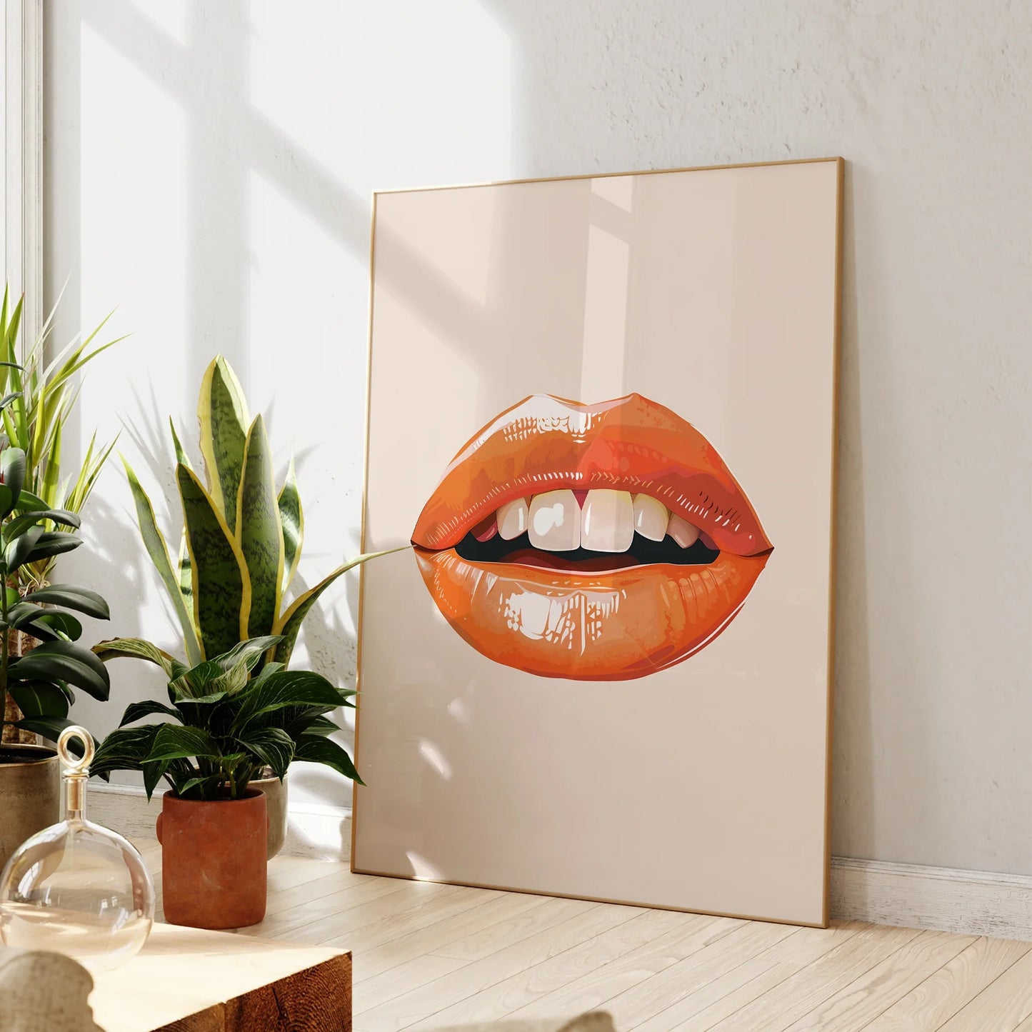 Coral Lips Väggkonst | Veska