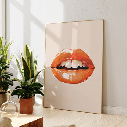 Coral Lips Väggkonst | Veska