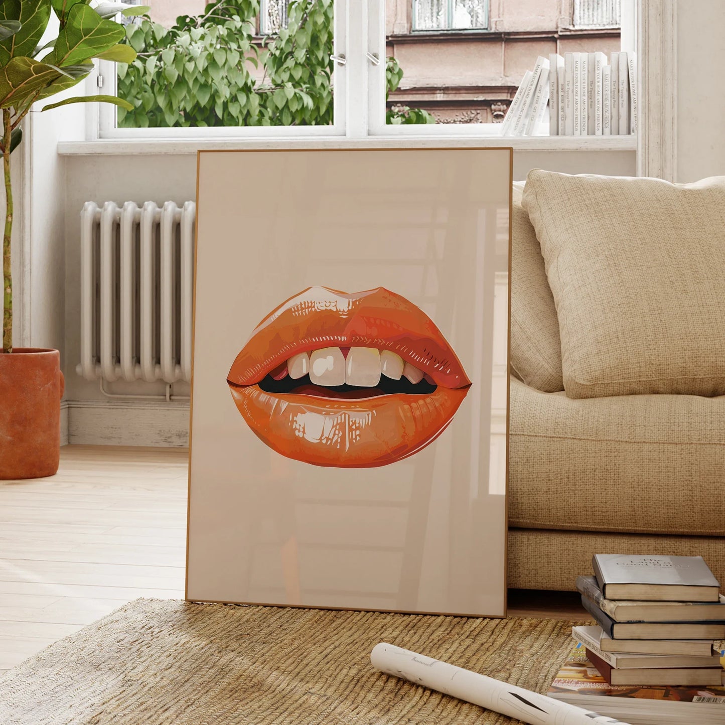 Coral Lips Väggkonst | Veska