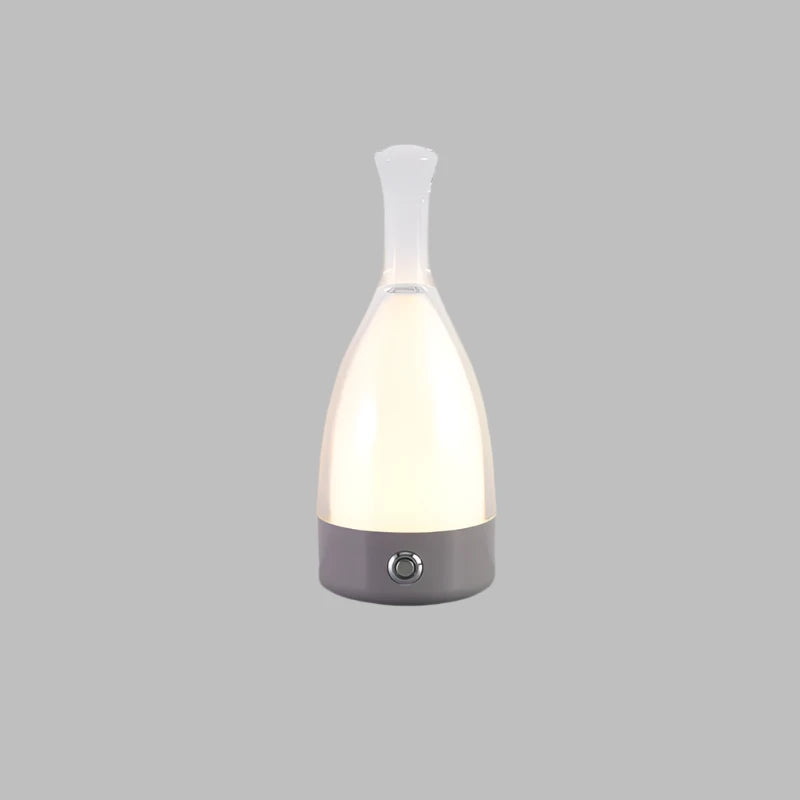 CorkGlow - Vinflaskabordslampa | Veska Silver