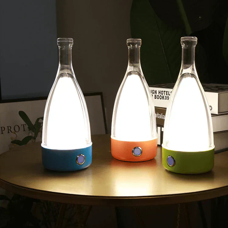 CorkGlow - Vinflaskabordslampa | Veska