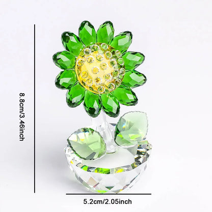 Crystal Glass Sunflower | Veska Grön