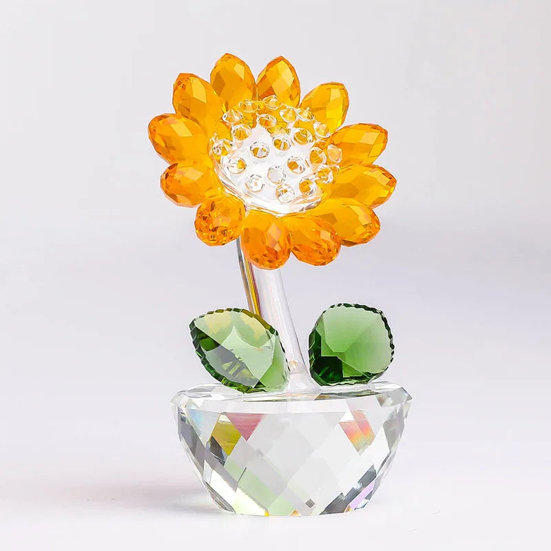 Crystal Glass Sunflower | Veska