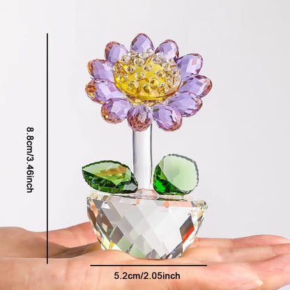 Crystal Glass Sunflower | Veska Lila