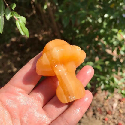 Crystal Mushroom Damer | Veska Gul Kalcit