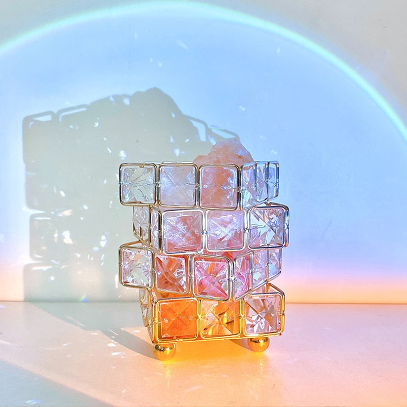 Crystal Room Mood Ambient Geo Shimmer Cube Light | Veska
