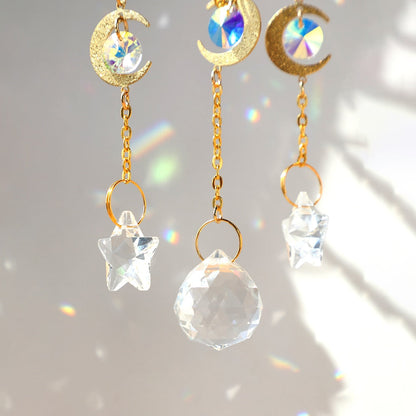 Crystal Sun Catcher Moon Decor | Veska