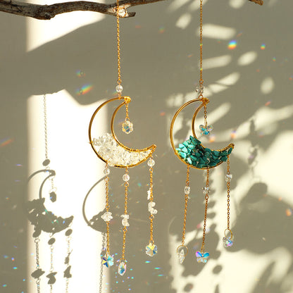 Crystal Sun Catcher Moon Decor | Veska