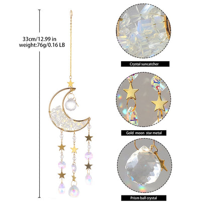 Crystal Sun Catcher Moon Decor | Veska