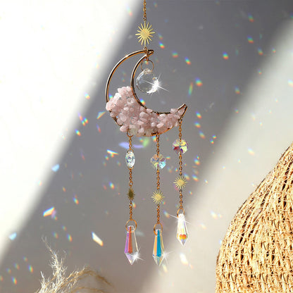 Crystal Sun Catcher Moon Decor | Veska crsytal MS060