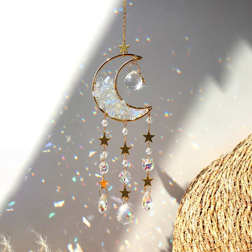 Crystal Sun Catcher Moon Decor | Veska crsytal MS061