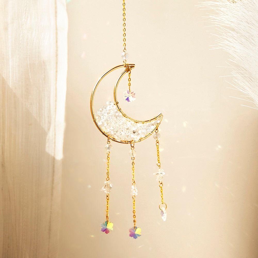 Crystal Sun Catcher Moon Decor | Veska crsytal MS107