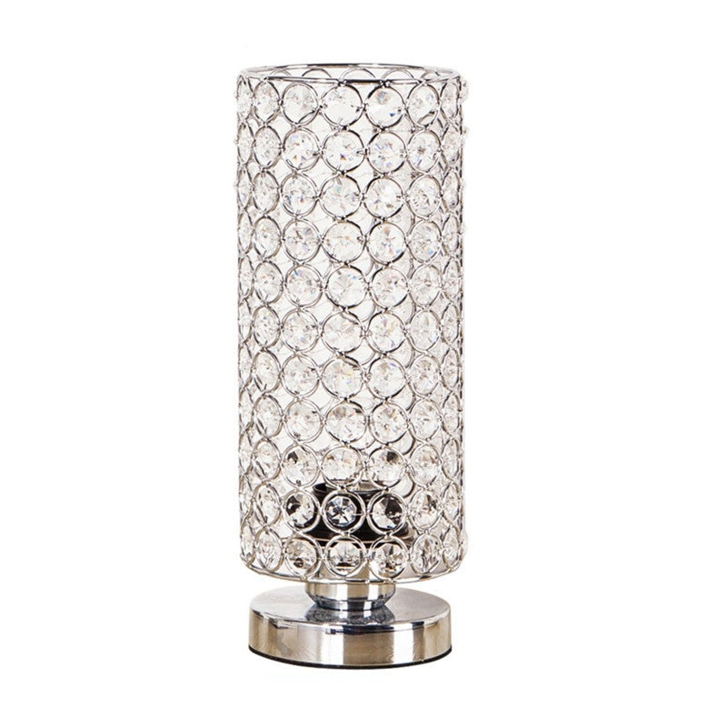 Crystal Table Lamp - Modern Night Light with Chrome Finish | Veska