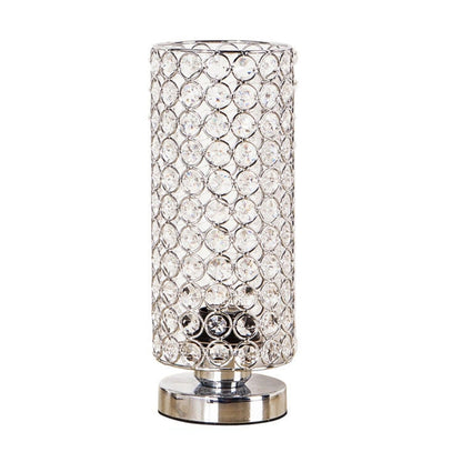 Crystal Table Lamp - Modern Night Light with Chrome Finish | Veska