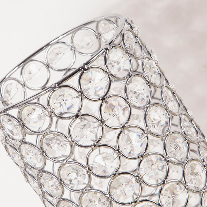 Crystal Table Lamp - Modern Night Light with Chrome Finish | Veska