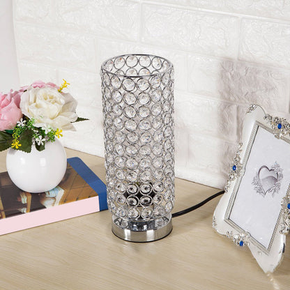 Crystal Table Lamp - Modern Night Light with Chrome Finish | Veska Chrom