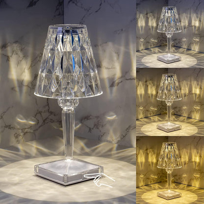 CrystaLamp - LED Bordslampa tillverkad av diamantkristall | Veska