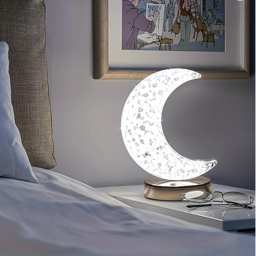 CrystalGlow Lampa - Dimmerskrivbordslampa med Touch Veska