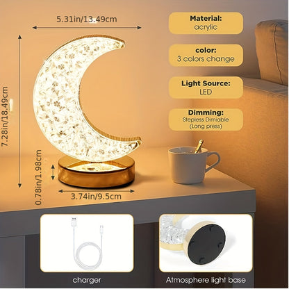 CrystalGlow Lampa - Dimmerskrivbordslampa med Touch Veska