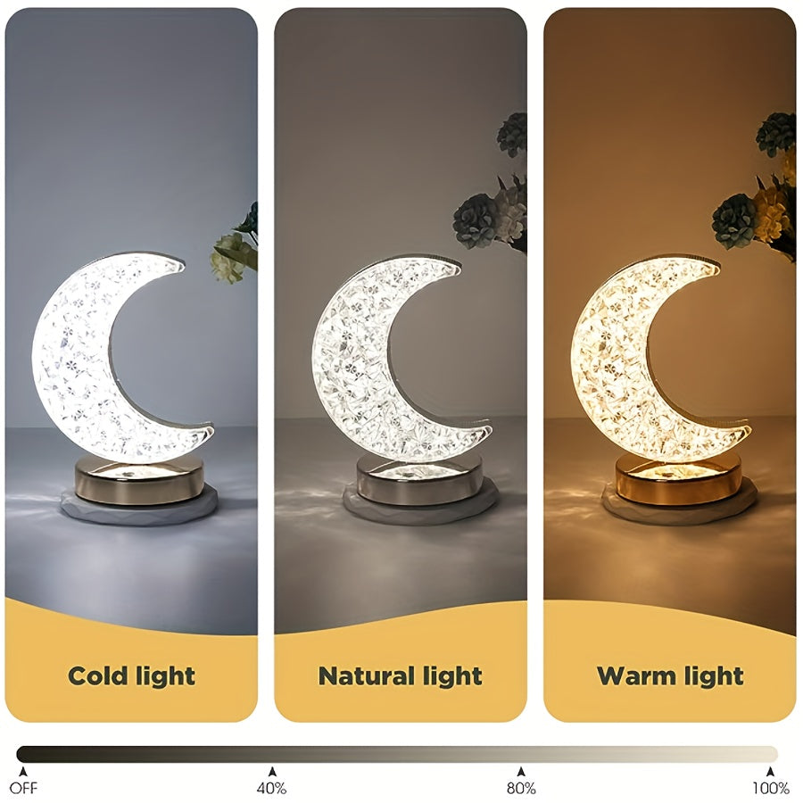 CrystalGlow Lampa - Dimmerskrivbordslampa med Touch Veska