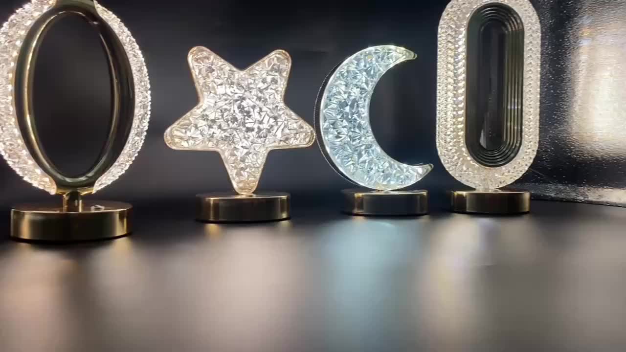 CrystalGlow Lampa - Dimmerskrivbordslampa med Touch Veska